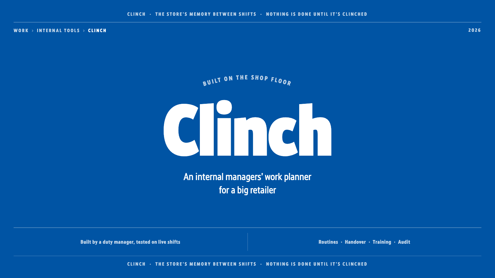 Clinch — the store operating system Dan built